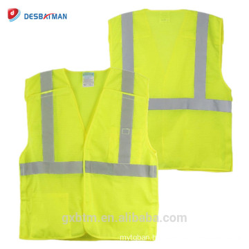 ANSI 107 Mesh High Visibility Funny Reflective High Visible Safety Vest Engineer Hi Vis Workwear Jacket